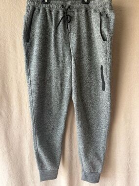 Men's Gray Fleece Jogger Sweatpants - Casual Comfort